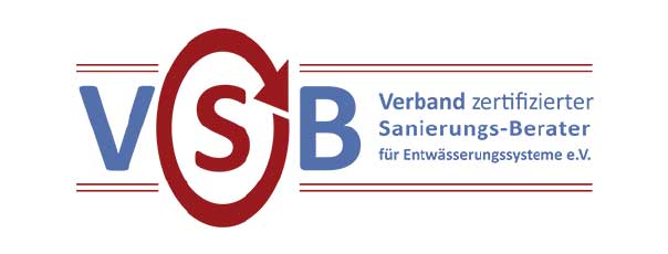 Logo VSB - Verband zertifizierter Sanierungs-Berater für Entwässerungssysteme e.V.