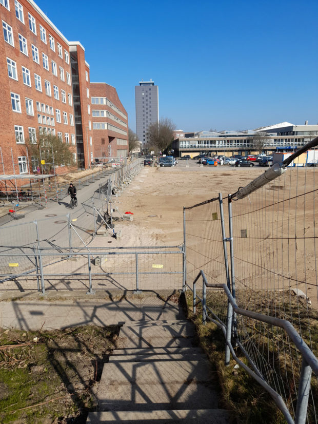 Neubau der Parkpalette an der CAU Kiel – Kanalbau, Projektaufnahme 1
