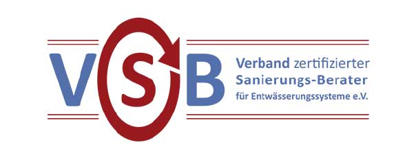 Logo VSB - Verband zertifizierter Sanierungs-Berater für Entwässerungssysteme e. V.